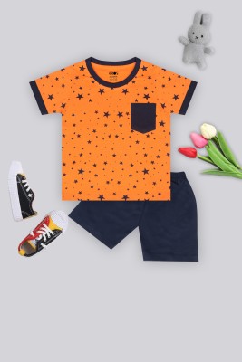 3BROS Baby Boys & Baby Girls Casual T-shirt Pant, Shorts(Orange)