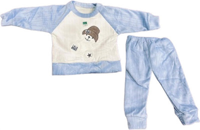 Sift Baby Baby Boys & Baby Girls Casual Top Pyjama(Blue)