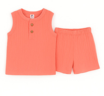 TinyChuckles Baby Boys & Baby Girls Casual Top Pyjama(ORANGE)