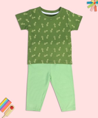 MINI KLUB Baby Boys Casual T-shirt Trouser(Green)