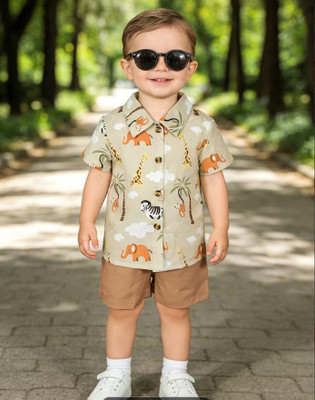 SVH Fashion Baby Boys & Baby Girls Casual Shirt Shorts(Multi Colors)