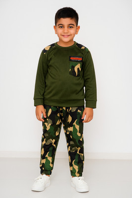 Dollico Boys Party(Festive) T-shirt Track Pants(GREEN)