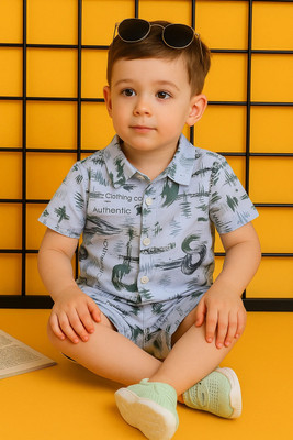 PROVOGUE Boys Casual Shirt Shorts(White4)