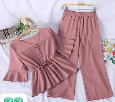 LABELHARPREET Girls Casual Top Pyjama(PEACH)
