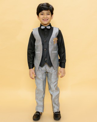 Alles Marche Boys Party(Festive) Jacket Pant(Grey Black)