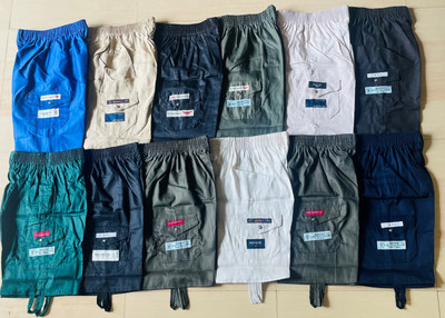 PRFAB Short For Boys & Girls Casual Solid, Applique Pure Cotton(Multicolor, Pack of 12)