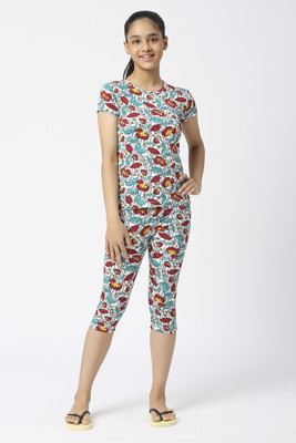 SINI MINI Girls Casual T-shirt Capri(RGN_AOP)
