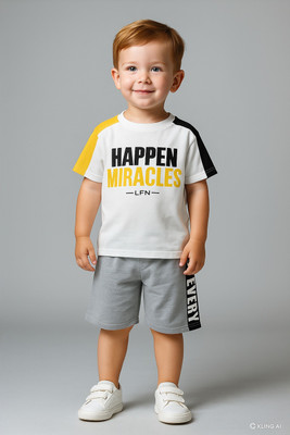 Lofn Baby Boys Casual T-shirt Shorts(Multi)