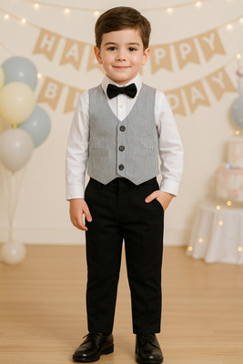 Wishkaro Baby Boys Party(Festive) Shirt Pant(White)