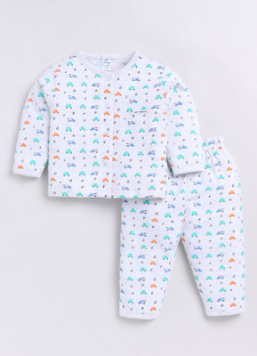 Dollar Baby Boys Printed Multicolor Shirt & Pyjama set