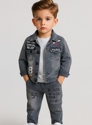 Ferry Street Boys Casual Jacket Jeans(GREY 2)