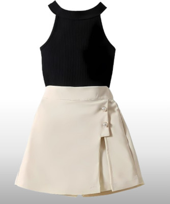 MENVVY Baby Girls Party(Festive) Top Shorts(BLACK)