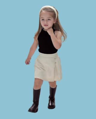 Riyanshi Trending Girls Party(Festive) Top Shorts(BLACK)