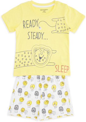 Pantaloons Baby Baby Boys Casual T-shirt Pant(MUSTARD)