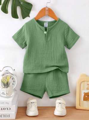 Nelkar Boys & Girls Casual Shirt Shorts(PISTA)