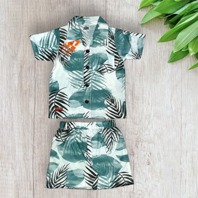 bdas colltioon Baby Boys & Baby Girls Casual Shirt Shorts(whait)