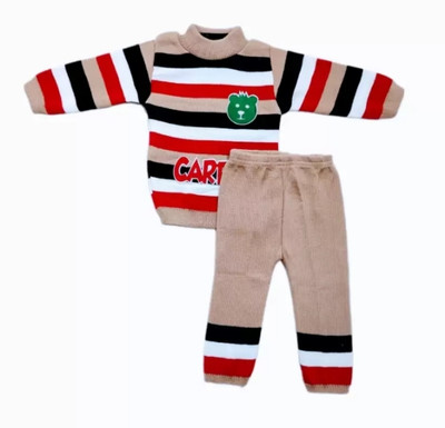 NKG FASHION Striped High Neck Casual Baby Boys & Baby Girls Multicolor Sweater