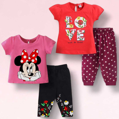 FASTCRY Baby Girls Casual Top Pant(Multicolor)