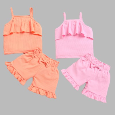 Mommy Club Girls Party(Festive) Dress Capri(Peach & Pink)