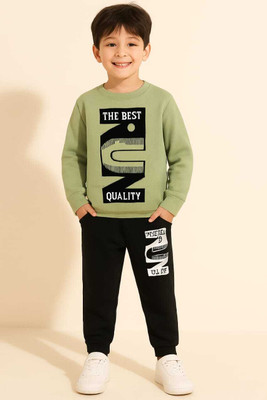 Online Loot Store Baby Boys & Baby Girls Casual T-shirt Track Pants(LIGHT GREEN)