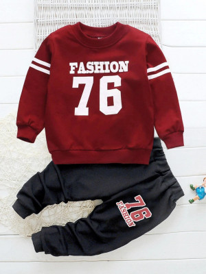 KEESOR Boys & Girls Casual Sweatshirt Pant(MAROON)