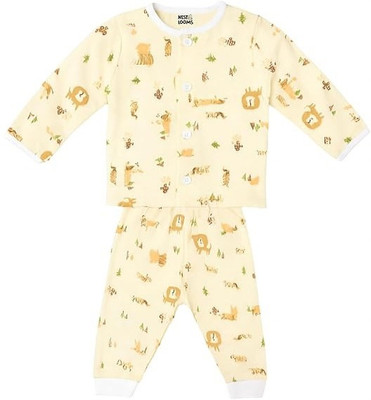 Nestlooms Baby Boys & Baby Girls Casual Shirt Pyjama(Woodland Cubs)