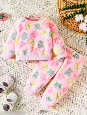 JGLIMAFASHION Baby Girls Casual Sweatshirt Pant(Pink)