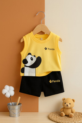 Cchoice Baby Boys Party(Festive) T-shirt Pant(Yellow)