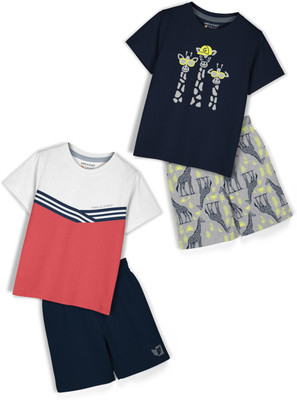 Hellcat Girls Casual T-shirt Shorts(coral2/Navy2)