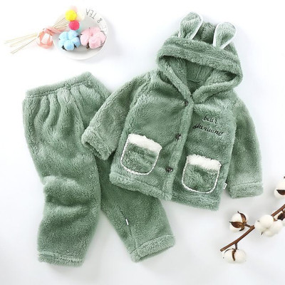 LABELHARPREET Baby Boys & Baby Girls Casual Jacket Pant(Green)