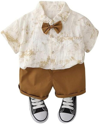 Killu's Fashion Baby Boys & Baby Girls Casual Shirt Shorts(coffee)
