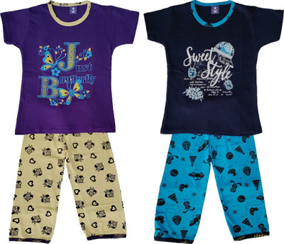 NK TRENDZ Boys & Girls Casual T-shirt Track Pants(Multicolor_81)