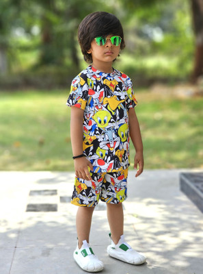 EMBLICA Baby Boys Casual T-shirt Shorts(MULTY)