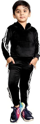 Nutts Baby Boys & Baby Girls Casual Track Suit Track Suit(Black)