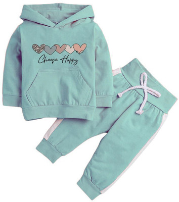 HouseOfCommon Boys & Girls Party(Festive) Sweatshirt Sweatshirt, Sweatpant(GREEN)