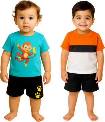 SEGRO Baby Boys & Baby Girls Casual T-shirt Shorts(MINT)