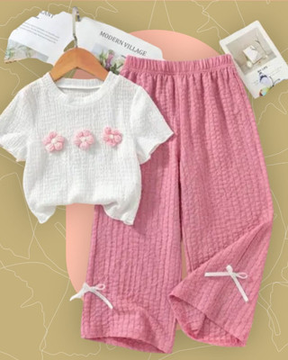 Ammicollection Girls Casual Top Trouser(PINK)