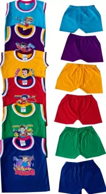 ZENATI Baby Boys & Baby Girls Casual Vest Shorts(Multi)