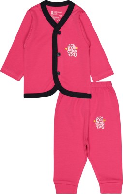 BodyCare Baby Boys & Baby Girls Casual Top Pyjama(Pink)