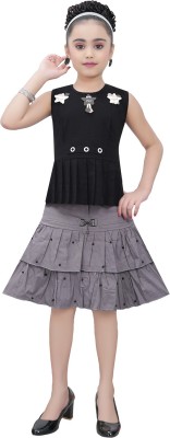 TryZone Girls Party(Festive) Top Skirt(Grey)