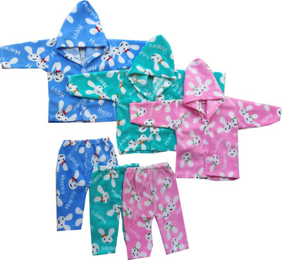 FIRST STEP ENTERPRISES Baby Boys Casual T-shirt Pyjama(Multicolor)