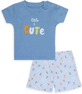 Smart Baby Baby Boys & Baby Girls Casual T-shirt Shorts(Multicolor5)