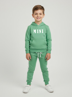 HouseOfCommon Boys Casual T-shirt Track Pants(DARK GREEN)