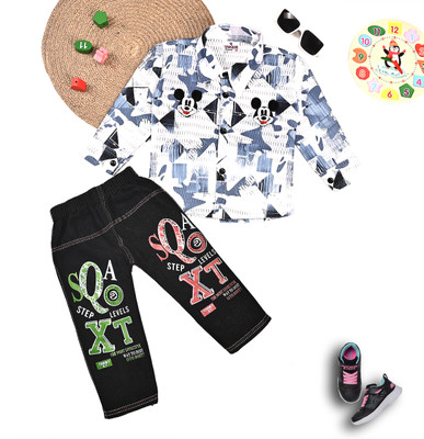KJD Baby Boys Party(Festive) Shirt Jeans(Blue)