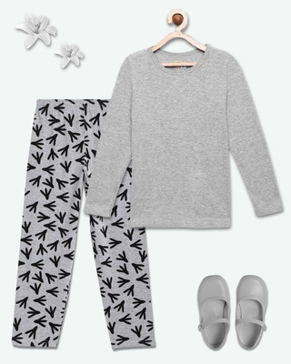 HouseOfCommon Girls Casual Pyjama Sleepsuit(MEL_DUK)
