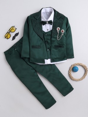 Fourfolds Baby Boys Party(Festive) Coat Trouser(DARKGREEN)