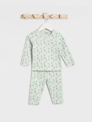 JUNIORS by Babyshop Baby Girls Casual T-shirt Pyjama(Green)