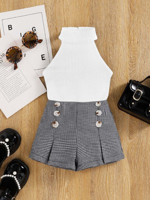 HouseOfCommon Baby Girls Steffi Love Party(Festive) Top Skirt(WHITE)