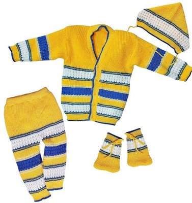 Jugoba Baby Boys & Baby Girls Casual Sweater Pant(Yellow)