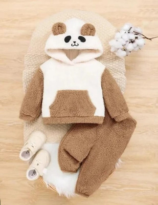 AMR FASHION Baby Boys & Baby Girls Casual Dress Dress(Brown, White)